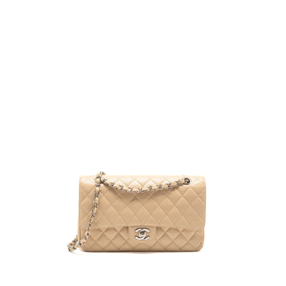 Chanel Medium Classic Double Flap Bag Caviar Beige LGHW