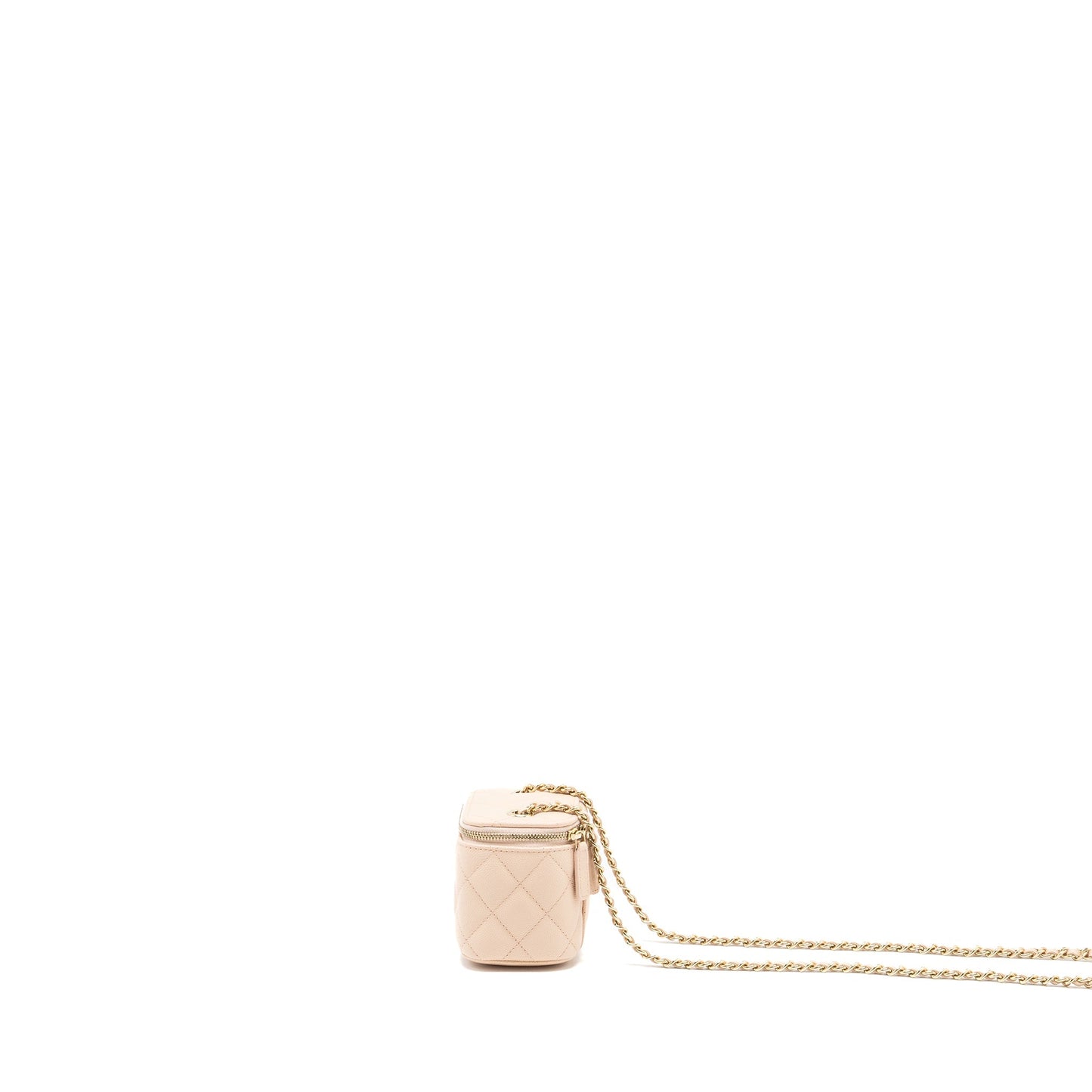 Chanel Mini Vanity Case Caviar Light Beige LGHW