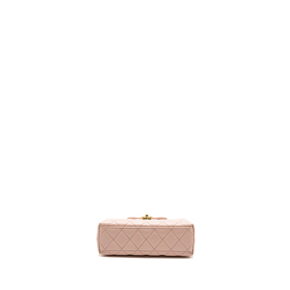 Chanel 23k mini shopping tote / kelly bag calfskin pink GHW (Microchip)