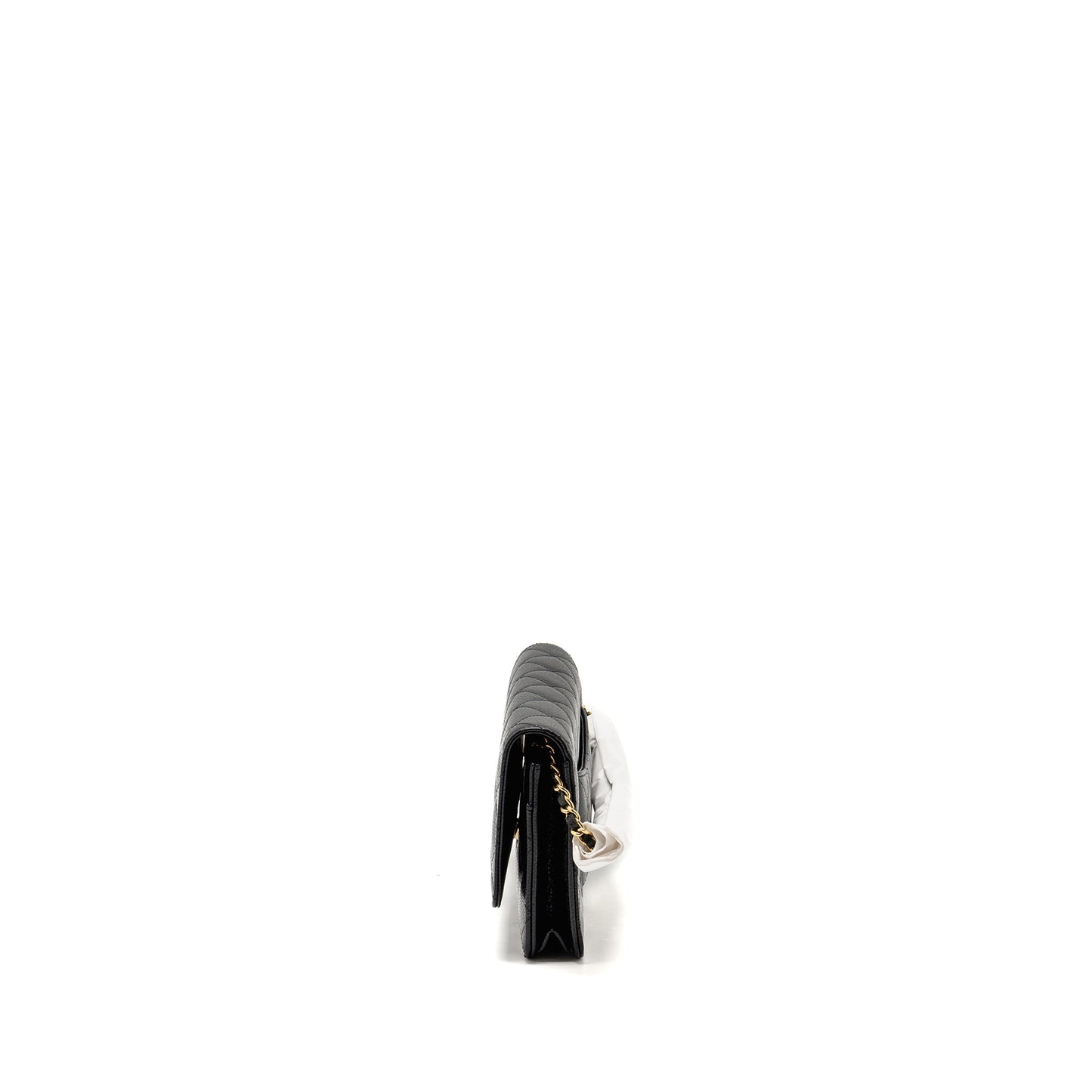 Chanel Classic Wallet on chain caviar black GHW (microchip)