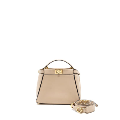 Fendi Peekaboo Mini Calfskin Beige