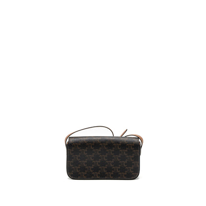 Celine Triomphe Mini Purse Calfskin Tan