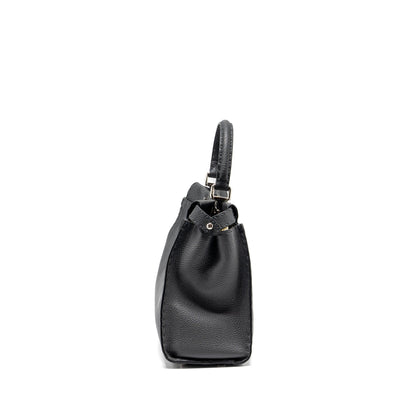 Fendi Medium Peekaboo Purse Selleria Leather Black