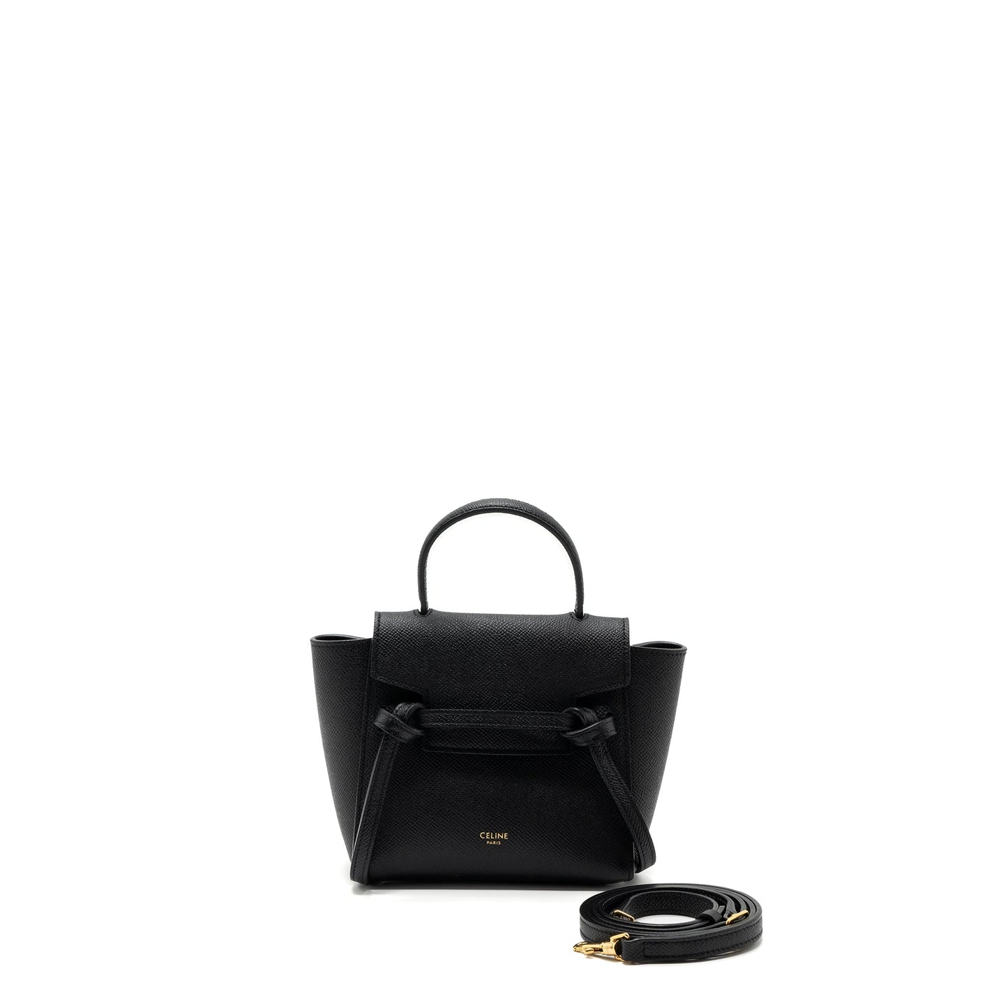Celine Pico Belt Purse Calfskin Black