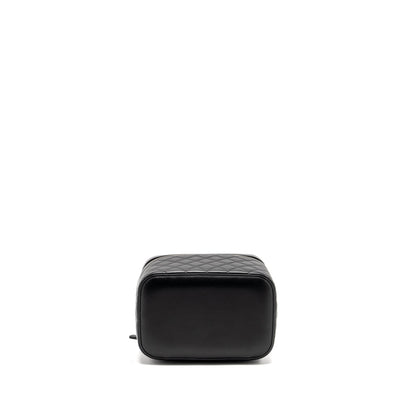 CHANEL Quilted Vanity Case Lambskin Black SHW