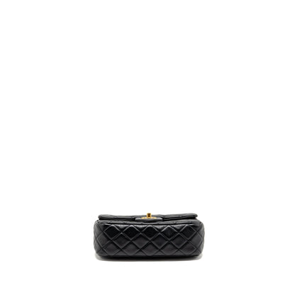 Chanel Pearl Crush Mini Rectangular Flap Bag Lambskin Black GHW (microchip)