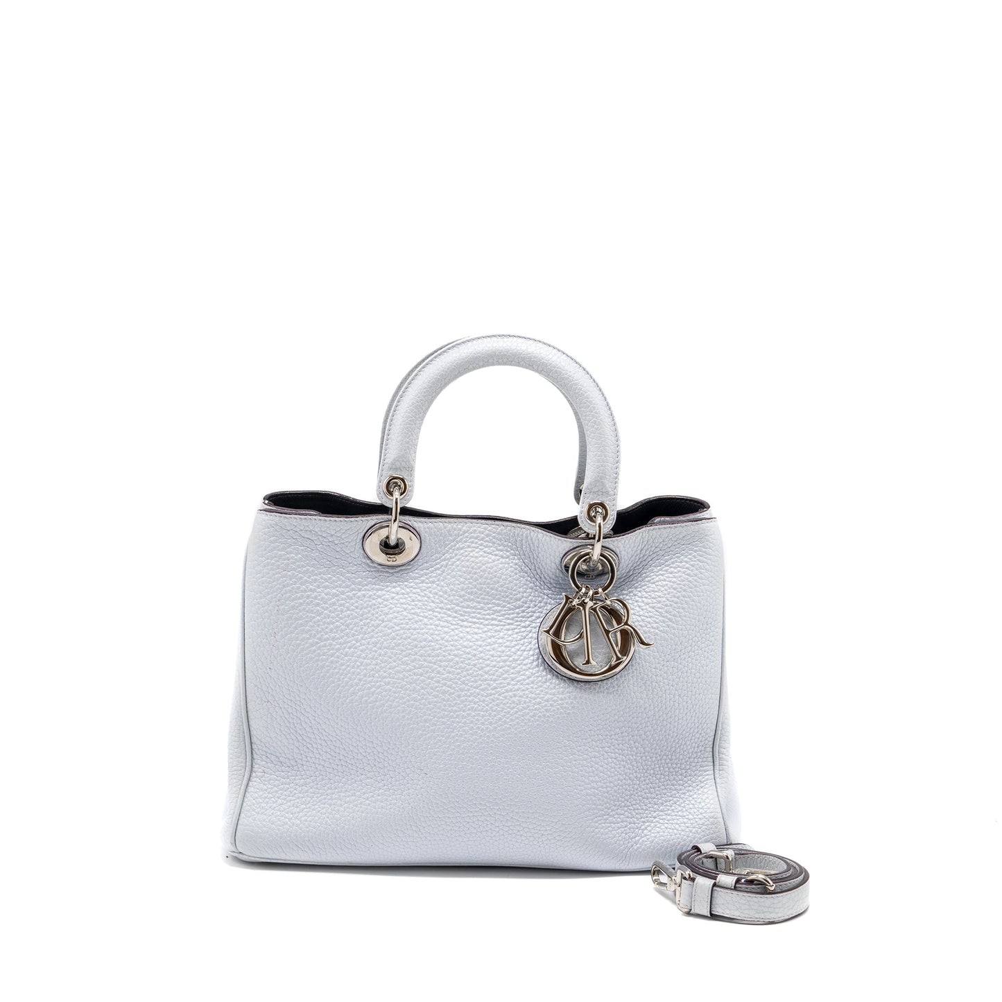Dior diorissimo tote Purse grained calfskin light grey