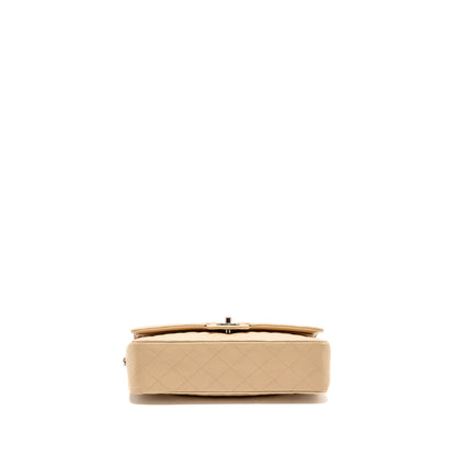 Chanel Medium Classic Double Flap Bag Caviar Beige LGHW