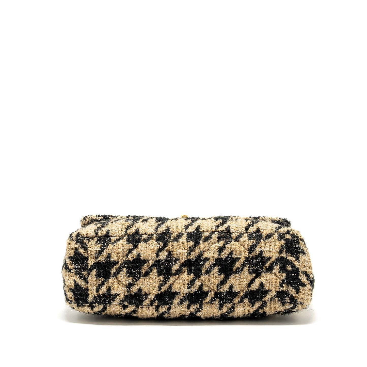 Chanel Maxi 19 Bag Tweed Beige/Black Multicolour Hardware