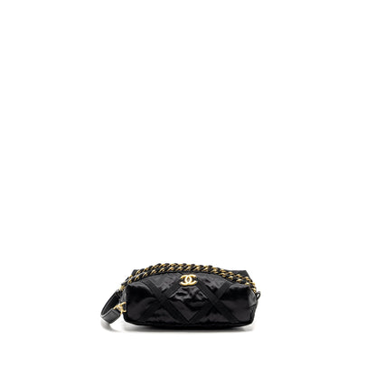 Chanel 22p Travel Pouch leep Mask Nylon Black GHW