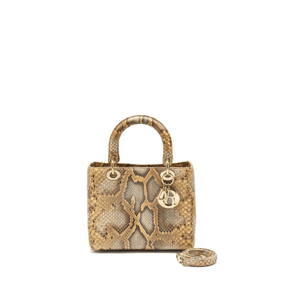 Medium Lady Dior Python Multicolour