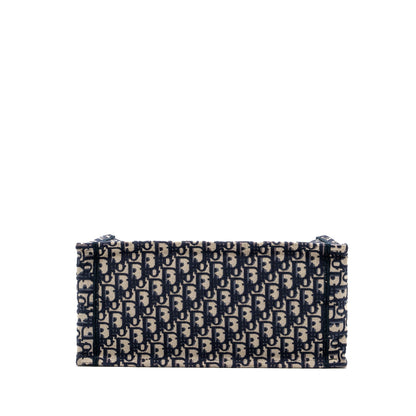 Dior Medium Book Tote Blue Dior Oblique Embroidery