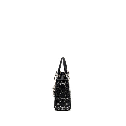 Dior Mini Lady Dior Satin Crystal Black
