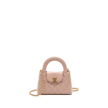 Chanel 23k mini shopping tote / kelly bag calfskin pink GHW (Microchip)