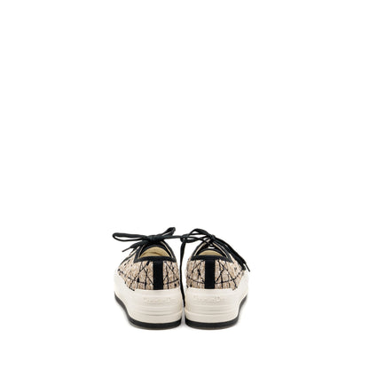 Dior Size 37.5 WalkânâDior Platform Sneaker Tweed/Leather Beige/Black