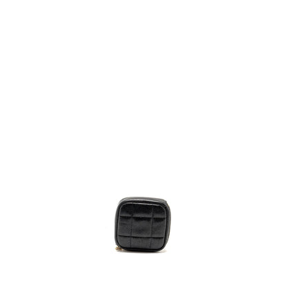 Chanel Quilted Diamond Zipper Coin Purse Caviar Black GHW