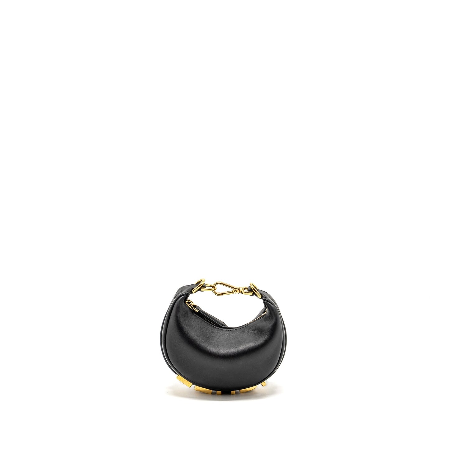 Fendi Nano Fendigraphy Leather Charm Calfskin Black