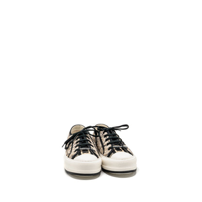 Dior Size 37.5 WalkânâDior Platform Sneaker Tweed/Leather Beige/Black