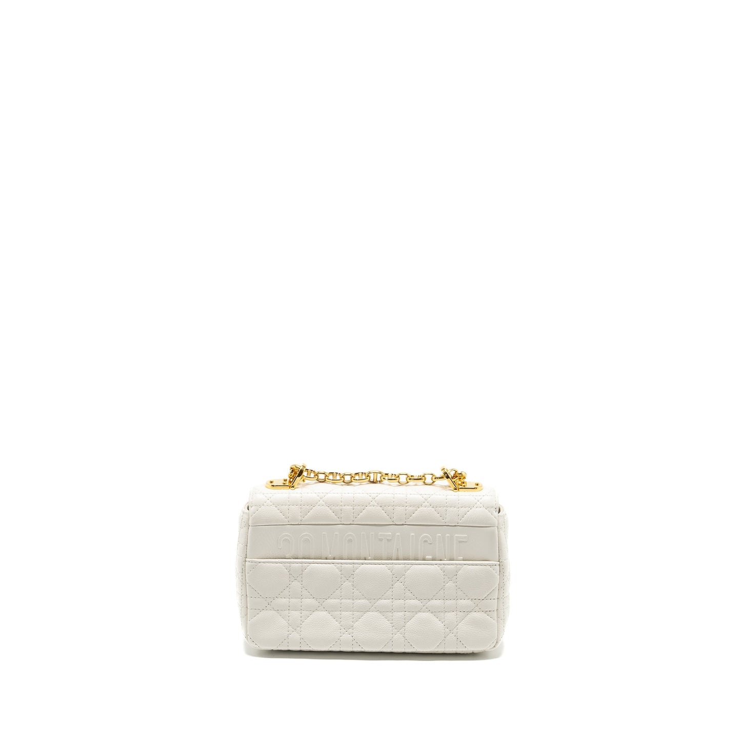 Dior Caro S flap Purse calfskin white
