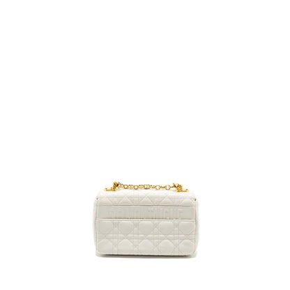 Dior Caro S flap Purse calfskin white