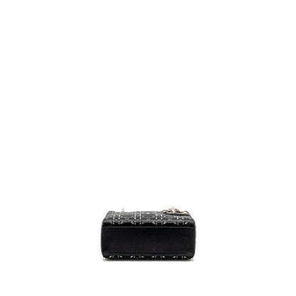 Dior Mini Lady Dior Satin Crystal Black