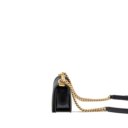 Chanel small boy bag caviar black GHW (microchip)
