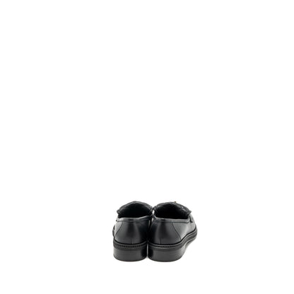 Chanel size 38 Quilted CC logo loafer black LGHW
