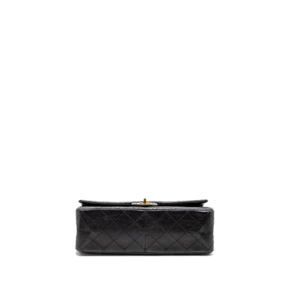 Chanel Large 2.55 226 Reissue Double Flap Bag Aged Calfskin Black GHW