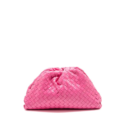 Bottega Veneta Intrecciato Pouch Leather Pink