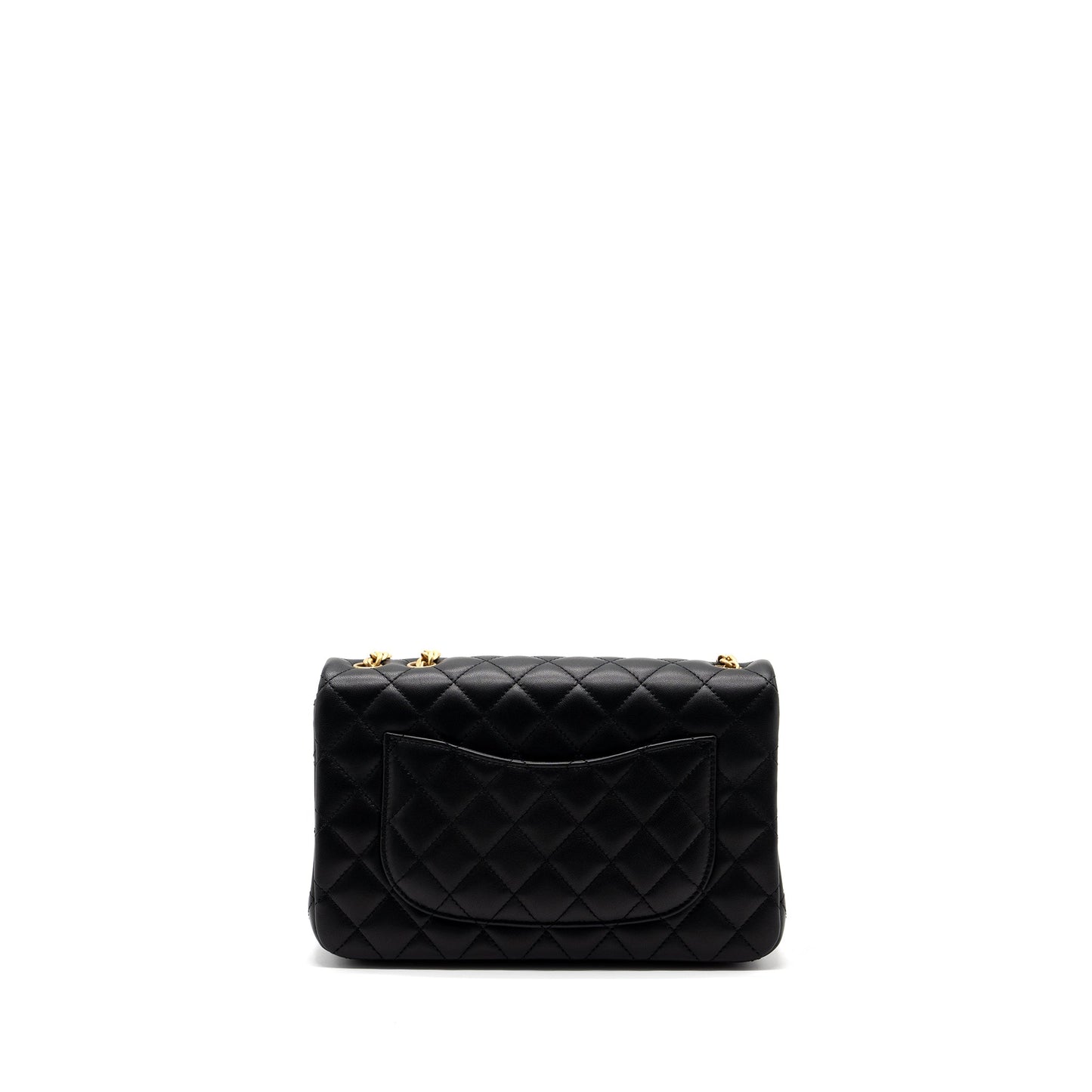 Chanel 23s camellia chain flap bag lambskin black GHW (Mircochip)