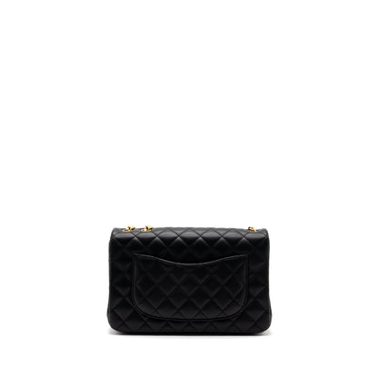 Chanel 23s camellia chain flap bag lambskin black GHW (Mircochip)