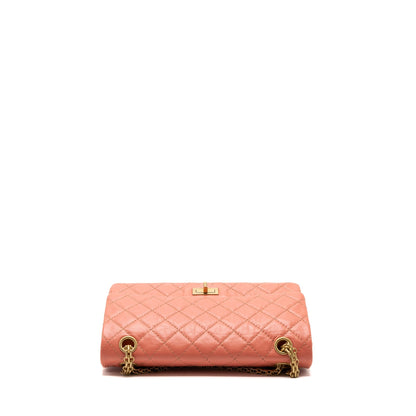 Chanel SMALL 2.55 REISSUE FLAP BAG aged calfskin LIGHT PINK GHW