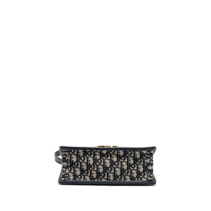 Dior 30 Montaigne Purse Blue Dior Oblique Jacquard Canvas/ Leather