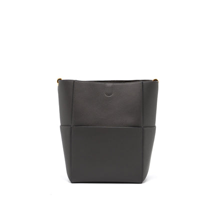 Celine Sangle Bucket Grained Calfskin Grey