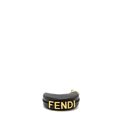 Fendi Nano Fendigraphy Leather Charm Calfskin Black