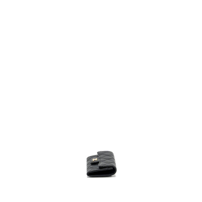 Chanel Classic Flap Card Holder Caviar BLACK GHW (Microchip)