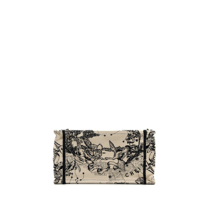 Dior Small Book Tote Latte/Black Toile De Jouy Zodiac Embroidery