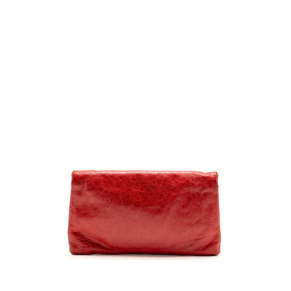Balenciaga City Fold Clutch Leather Red