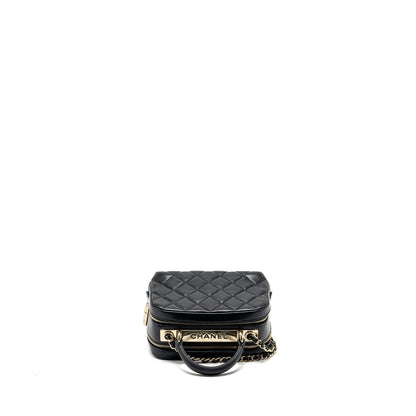 Chanel trendy cc top handle vanity bag lambskin black GHW