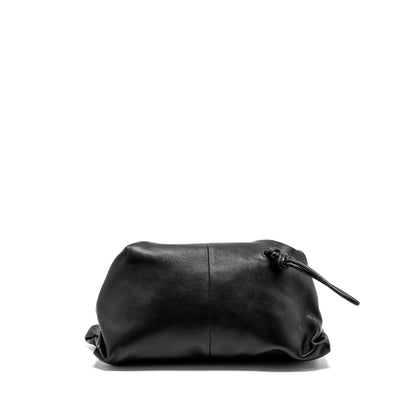 Bottega Veneta Trine Envelop Clutch Leather Black