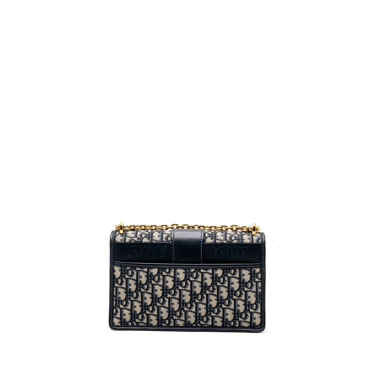 Dior 30 Montaigne Purse Blue Dior Oblique Jacquard Canvas/ Leather