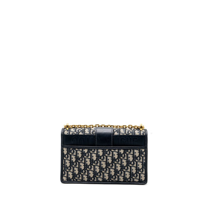 Dior 30 Montaigne Purse Blue Dior Oblique Jacquard Canvas/ Leather