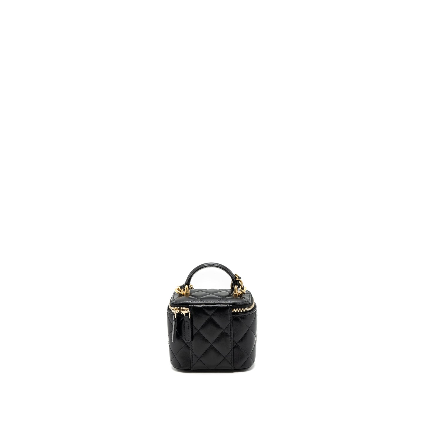 Chanel Top Handle Mini Vanity Lambskin Black GHW