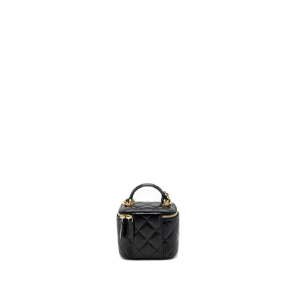 Chanel Top Handle Mini Vanity Lambskin Black GHW