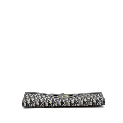 Dior Folder Clutch Oblique Canvas/Calfskin Blue