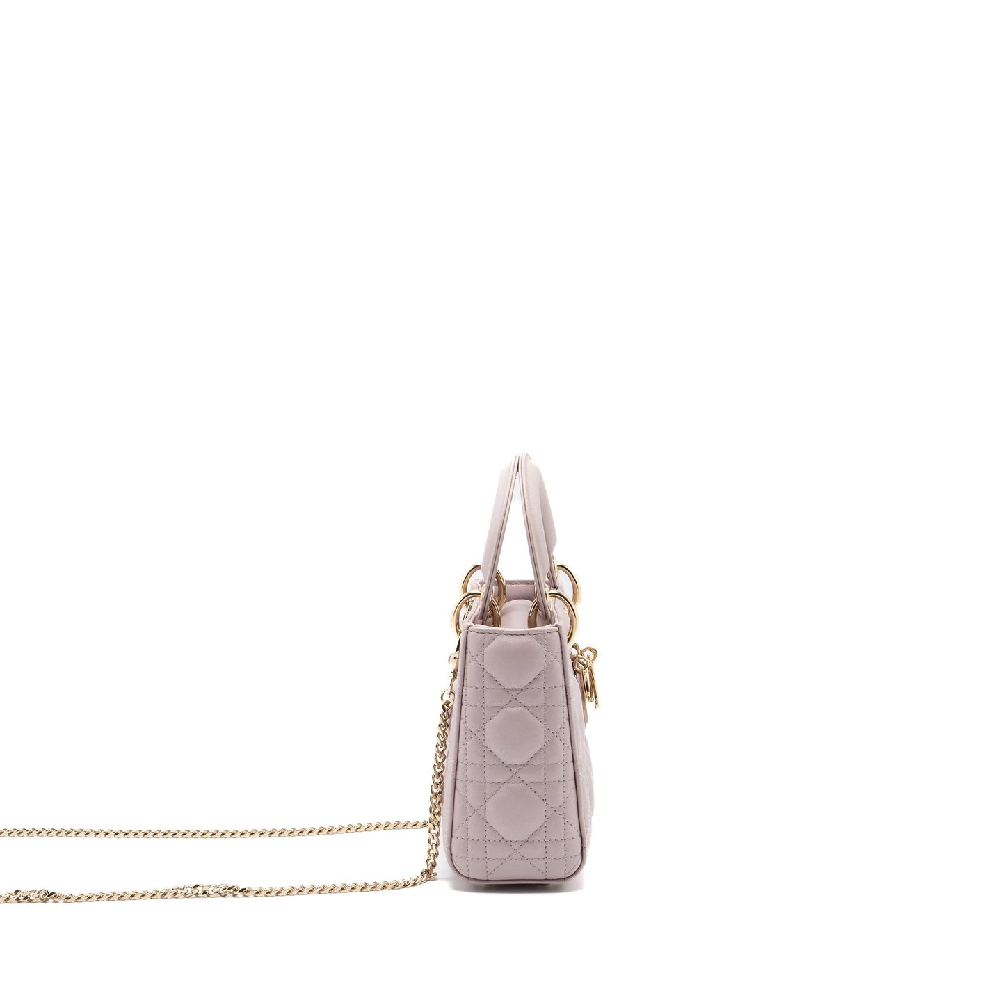 Dior mini lady dior lambskin light pink