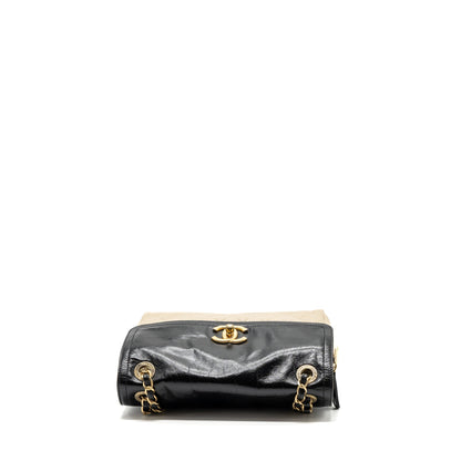 Chanel Medium In The Mix Flap Bag Leather Black/Beige/Cream GHW