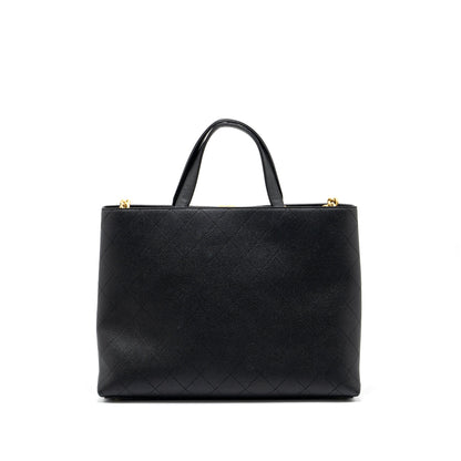 Chanel Chains Tote Bag Caviar Black Brushed GHW