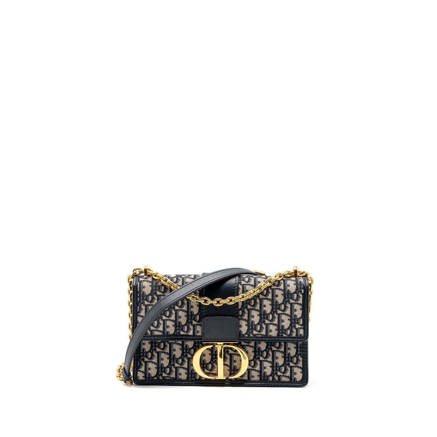 Dior 30 Montaigne Purse Blue Dior Oblique Jacquard Canvas/ Leather