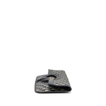 Dior Folder Clutch Oblique Canvas/Calfskin Blue